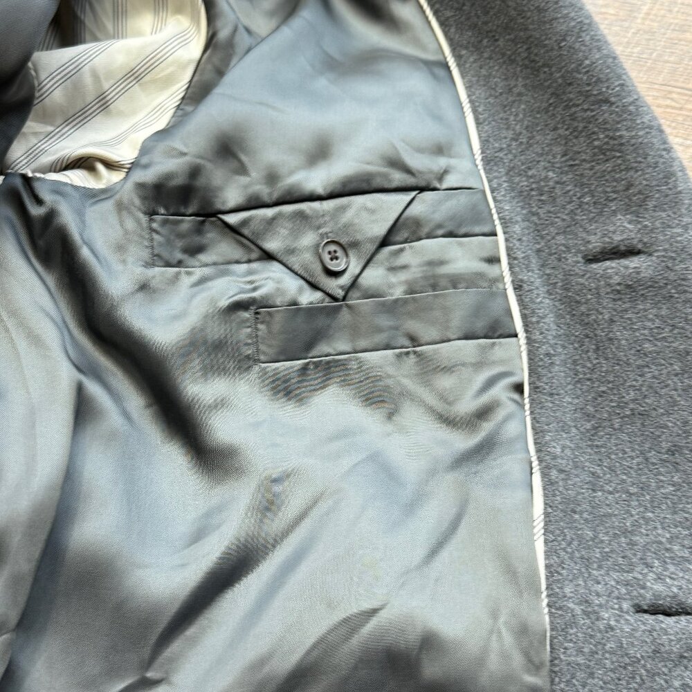 Lands’ End Men’s Wool Over Coat Sz 40 Tall - Picture 10 of 13